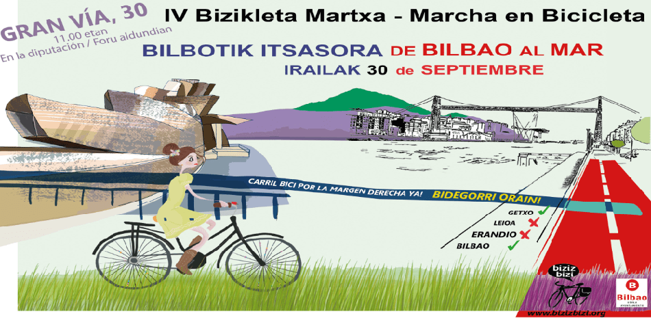De Bilbao al mar: la IV marcha en bicicleta ya está aquí.