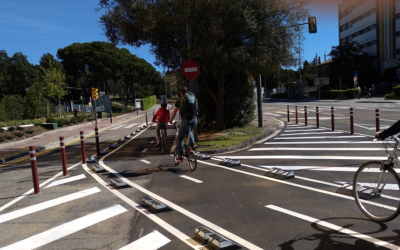 Esplugues de Llobregat y Barcelona más conectados que nunca por un carril bici.