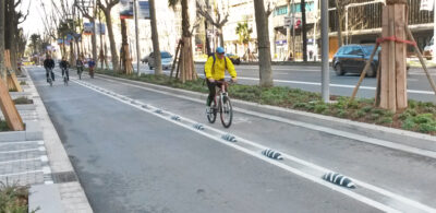 The reform of Avenida Diagonal in Barcelona and the construction of its cycle lanes.