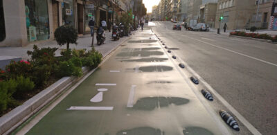 The Vigo cycle path continues to grow and already crosses the city from end to end.