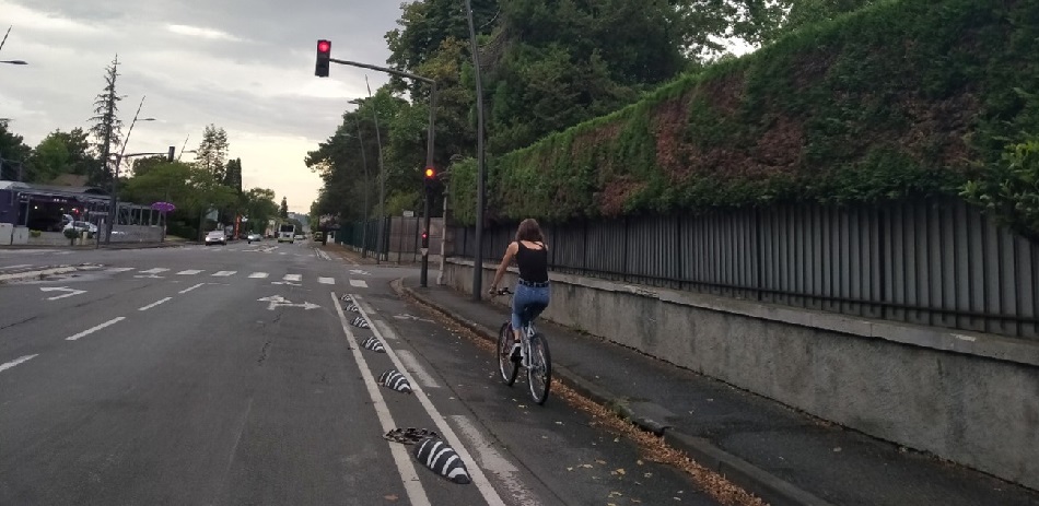 Types de pistes cyclables de la première installation française de Zebra® 13 | Zero à Pau